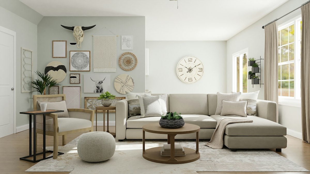 Bright family living room